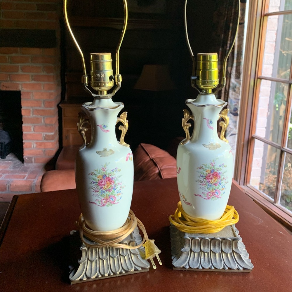 Antique table lamps.